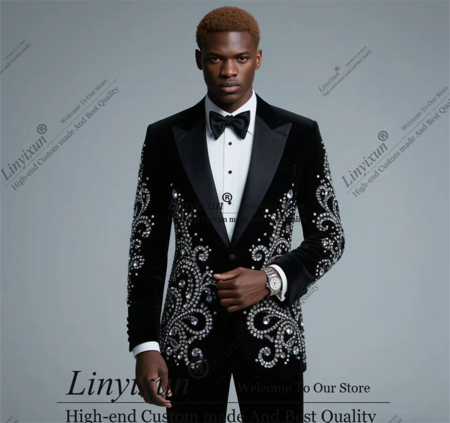Unique Style Jewelry Ornament Tuxedo Fashion Jacquard Men Suit 3 Piece Sets trajes para hombre Slim Fit Customized Groom Blazer
Unique Style Jewelry Ornament Tuxedo Fashion Jacquard Men Suit 3 Piece Sets trajes para hombre Slim Fit Customized Groom Blazer
