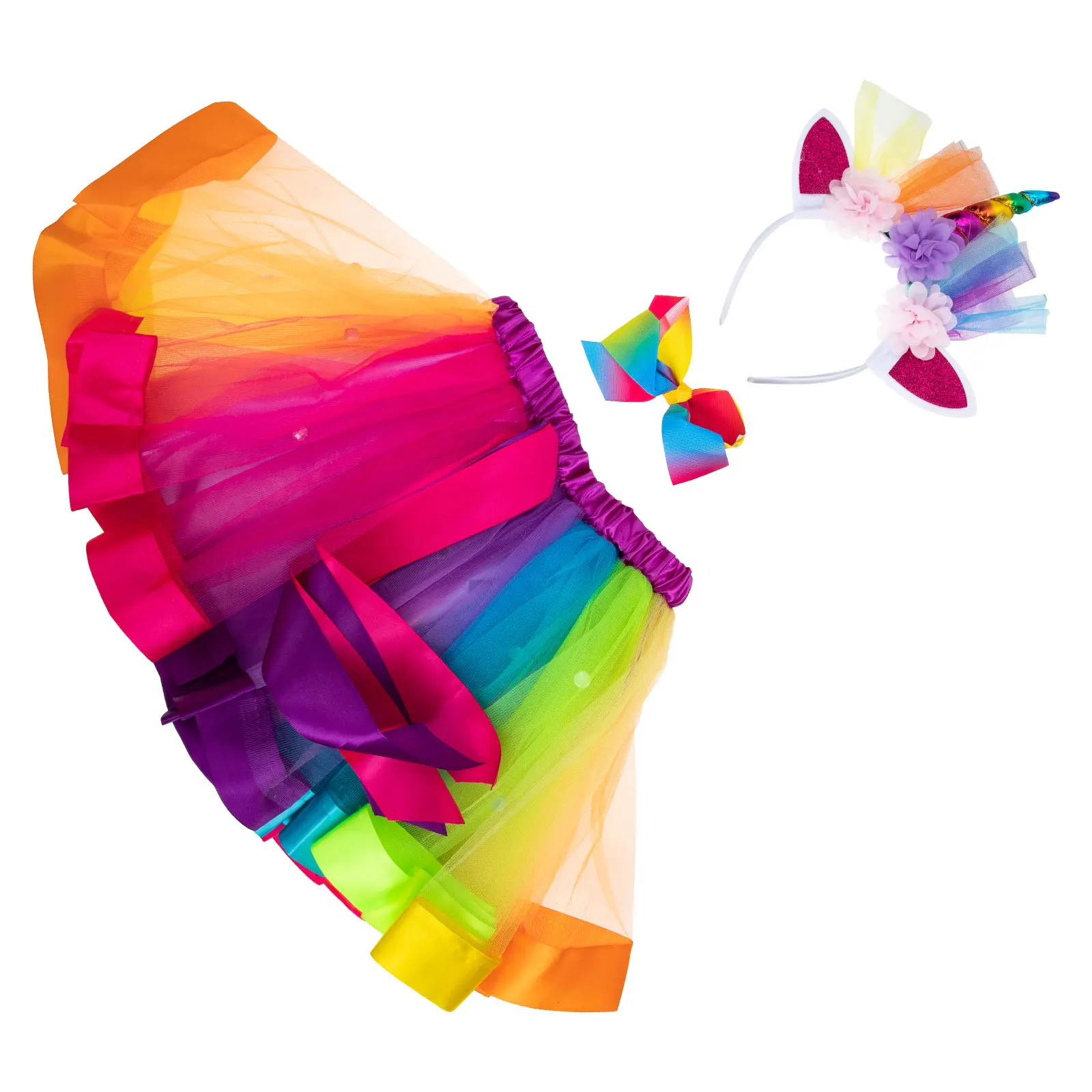 1 set 1 Set Unicorn Headdress With Skirt Rainbow Tutu Kit For Girls Decorative Party Costume Set Durable Polyester Material
1 set 1 Set Unicorn Headdress With Skirt Rainbow Tutu Kit For Girls Decorative Party Costume Set Durable Polyester Material