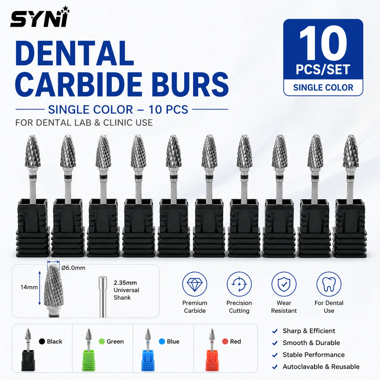 10pcs SYNI Dental Burs Handpiece 2.35MM Shank Strawberry Lab Laboratory Drill Cutters Nail Manicure File Dental Tool
10pcs SYNI Dental Burs Handpiece 2.35MM Shank Strawberry Lab Laboratory Drill Cutters Nail Manicure File Dental Tool
