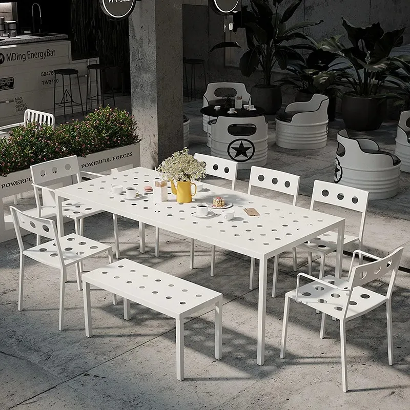 Outdoor courtyard tables and chairs, milk tea shop, café, industrial style home balcony, small tea table and chair combination
Outdoor courtyard tables and chairs, milk tea shop, café, industrial style home balcony, small tea table and chair combination