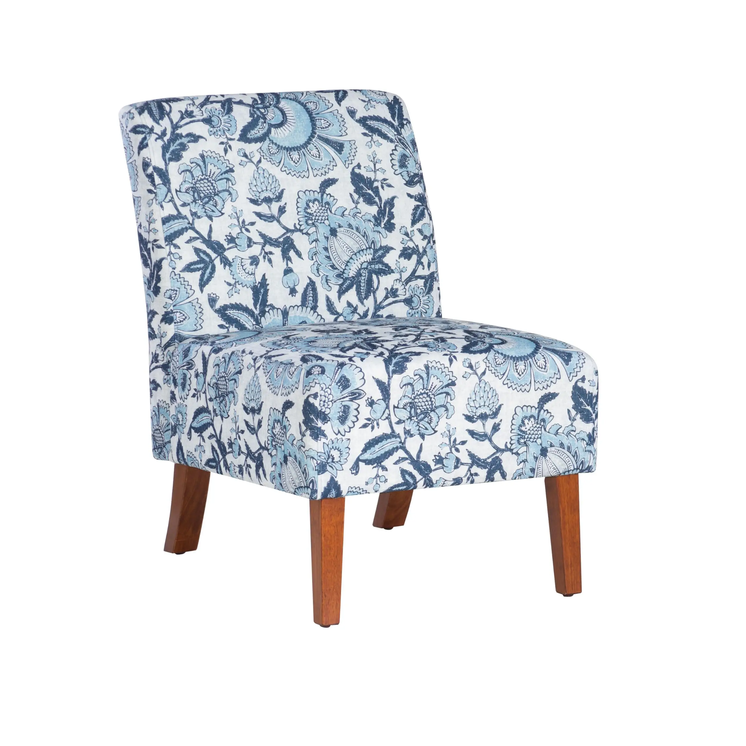 Blue And White Floral Paisley Upholstered Accent Chair
Blue And White Floral Paisley Upholstered Accent Chair
