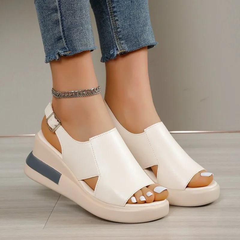 2026 Summer Wedge Platform Sandals Fashion Retro Rome Beach Shoes Ladies Casual Peep Toe Soft Comfortable Sandalias Size 36-42
2026 Summer Wedge Platform Sandals Fashion Retro Rome Beach Shoes Ladies Casual Peep Toe Soft Comfortable Sandalias Size 36-42