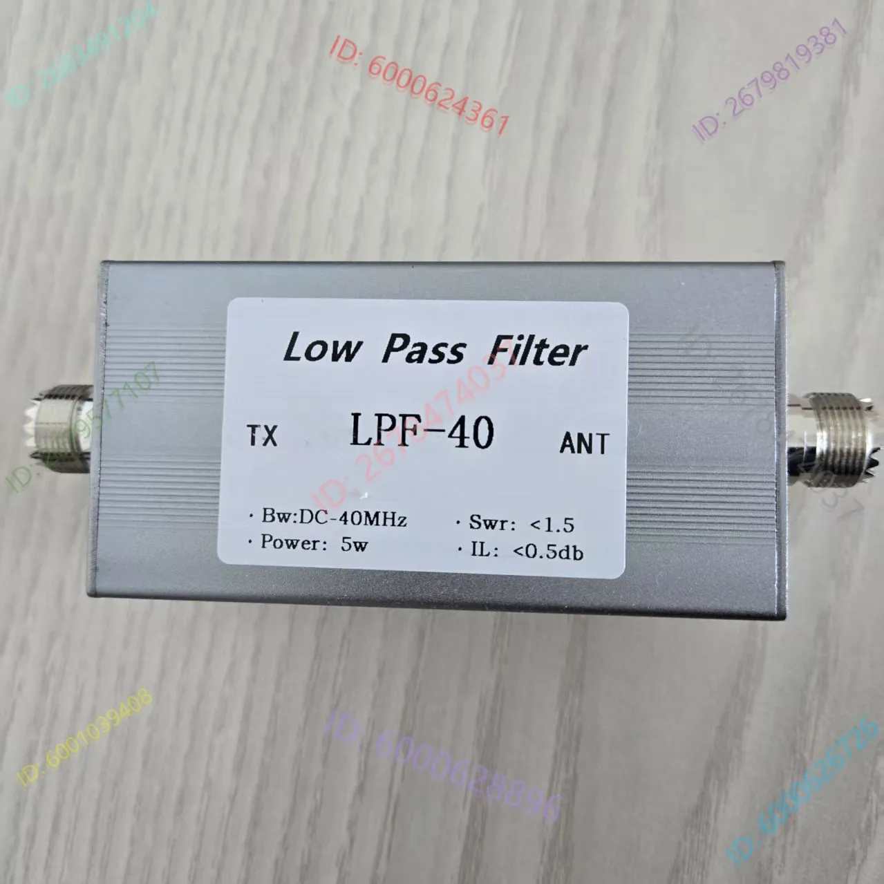 LPF-40M-5WM Низкочастотный фильтр M Female 5w 40MHz
LPF-40M-5WM Низкочастотный фильтр M Female 5w 40MHz