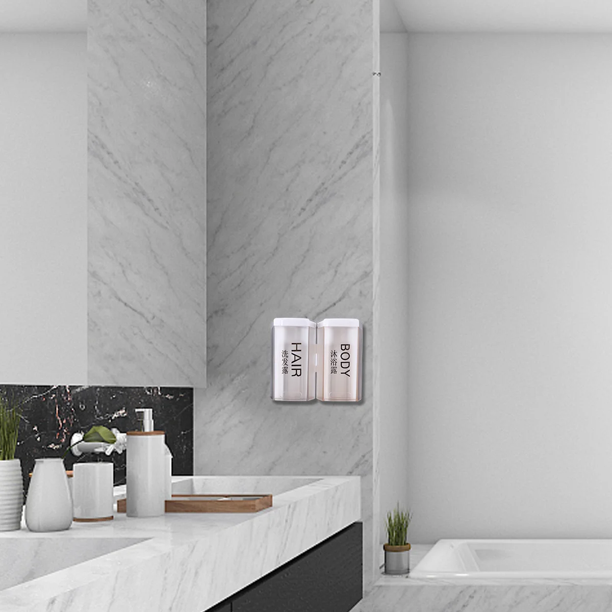 1Set Soap Dispenser Wall Mounted ABS Manual Hand Press Shampoo Container Shampoo Lotion for Hotel Bathroom Shower Lavatory 
1Set Soap Dispenser Wall Mounted ABS Manual Hand Press Shampoo Container Shampoo Lotion for Hotel Bathroom Shower Lavatory