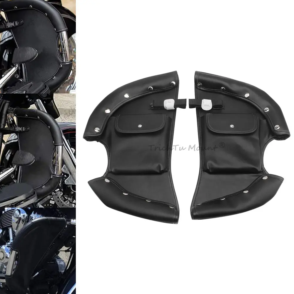 Motorcycle Highway Crash Bar Cover Lowers Leg Warmer Wind Deflectors Leather Bag For Indian Chief Classic Vintage Chieftain 14+
Motorcycle Highway Crash Bar Cover Lowers Leg Warmer Wind Deflectors Leather Bag For Indian Chief Classic Vintage Chieftain 14+