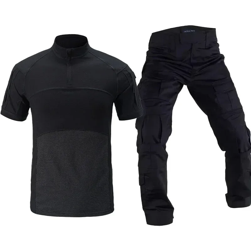 Training Set Mens Summer Half Hiking Camouflage Tops+Side Pockets Tactical Pants Suit Outdoor Hunting Camping Attire 2-piece Set
Training Set Mens Summer Half Hiking Camouflage Tops+Side Pockets Tactical Pants Suit Outdoor Hunting Camping Attire 2-piece Set