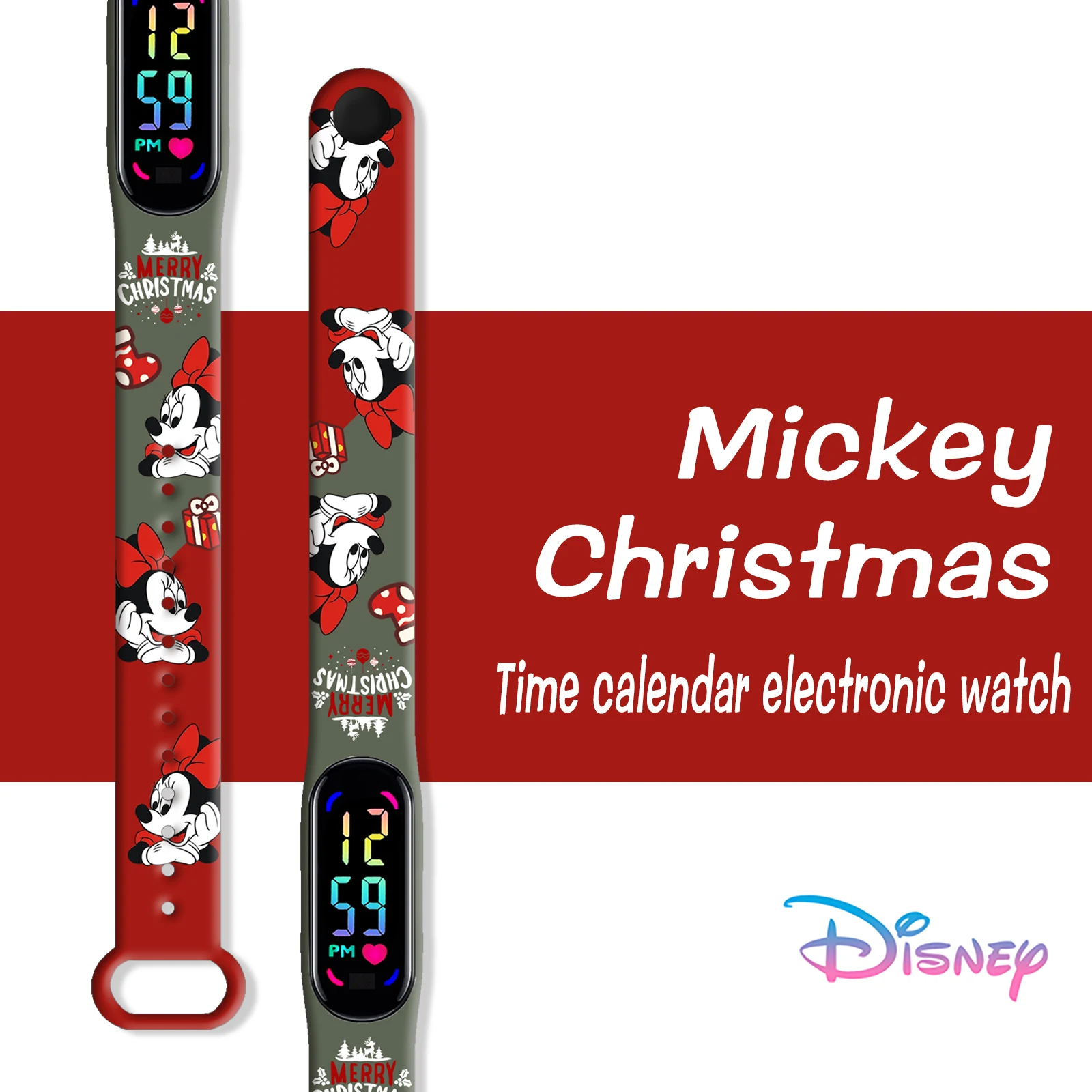 Рождественский ремешок для часов с Микки Диснеем для Xiaomi Mi Band 10/9/8, тонкий мягкий силиконовый ремешок с праздничным принтом, сменный браслет, подарок
Рождественский ремешок для часов с Микки Диснеем для Xiaomi Mi Band 10/9/8, тонкий мягкий силиконовый ремешок с праздничным принтом, сменный браслет, подарок