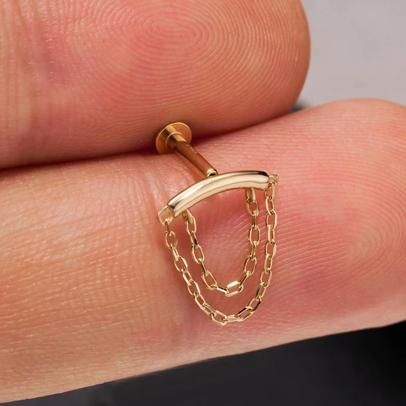 1/5Pcs Titanium Hidden Helix Piercing with Tassel Chain Flat Back Studs Earrings Ear Cartilage Tragus Lip Piercings Jewelry
1/5Pcs Titanium Hidden Helix Piercing with Tassel Chain Flat Back Studs Earrings Ear Cartilage Tragus Lip Piercings Jewelry