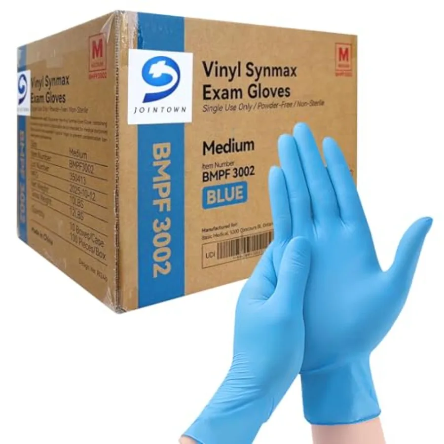 Basic Vinyl Exam Gloves Latex-Free Powder-Free Disposable Case of 1 000 Blue
Basic Vinyl Exam Gloves Latex-Free Powder-Free Disposable Case of 1 000 Blue