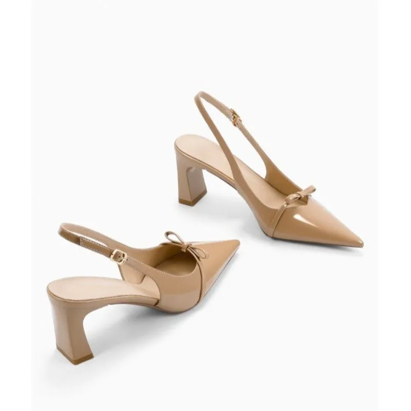 Лето 2023, модные сандалии, женские туфли на низком каблуке с острым носком, женские элегантные уличные туфли с открытой пяткой, туфли с бантом
Лето 2023, модные сандалии, женские туфли на низком каблуке с острым носком, женские элегантные уличные туфли с открытой пяткой, туфли с бантом