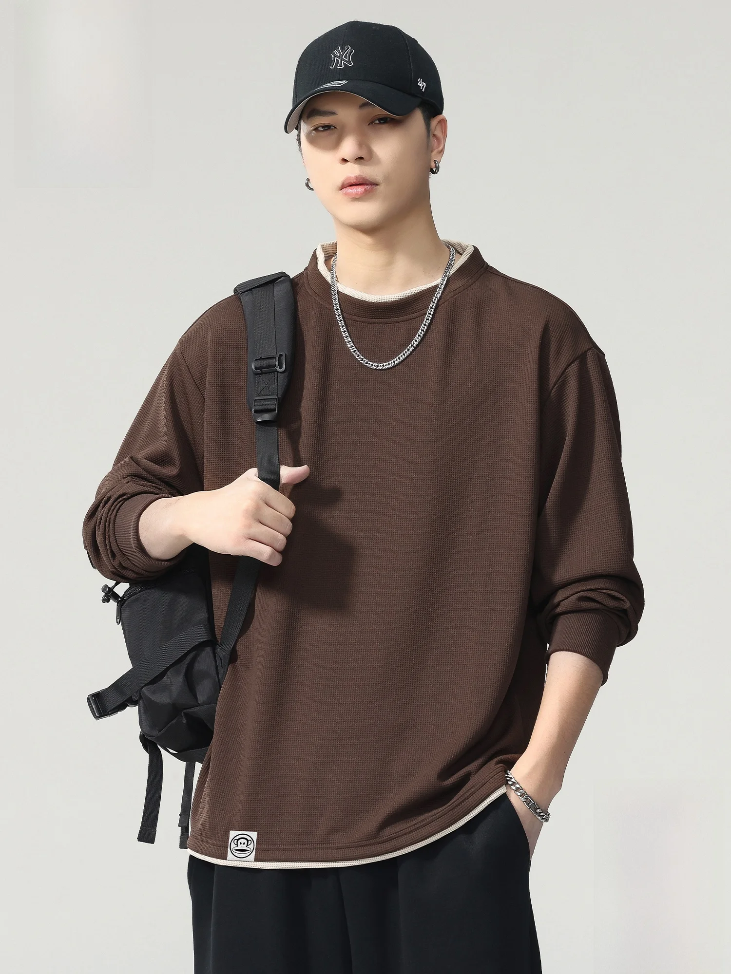 Футболка свободного кроя с длинным рукавом и круглым вырезом Monkey Spring, повседневная, из полиэфирного волокна, комфортная, нелипкая, нелипкуюся к телу.
Футболка свободного кроя с длинным рукавом и круглым вырезом Monkey Spring, повседневная, из полиэфирного волокна, комфортная, нелипкая, нелипкуюся к телу.