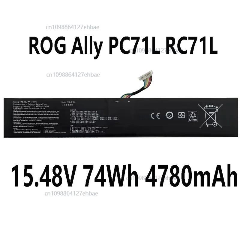 ROG Ally PC71L 15,48 В, 74 Втч, 4780 мАч, аккумулятор для игровой портативной серии ASUS RC71L поставляется с бесплатными инструментами Быстрый
ROG Ally PC71L 15,48 В, 74 Втч, 4780 мАч, аккумулятор для игровой портативной серии ASUS RC71L поставляется с бесплатными инструментами Быстрый