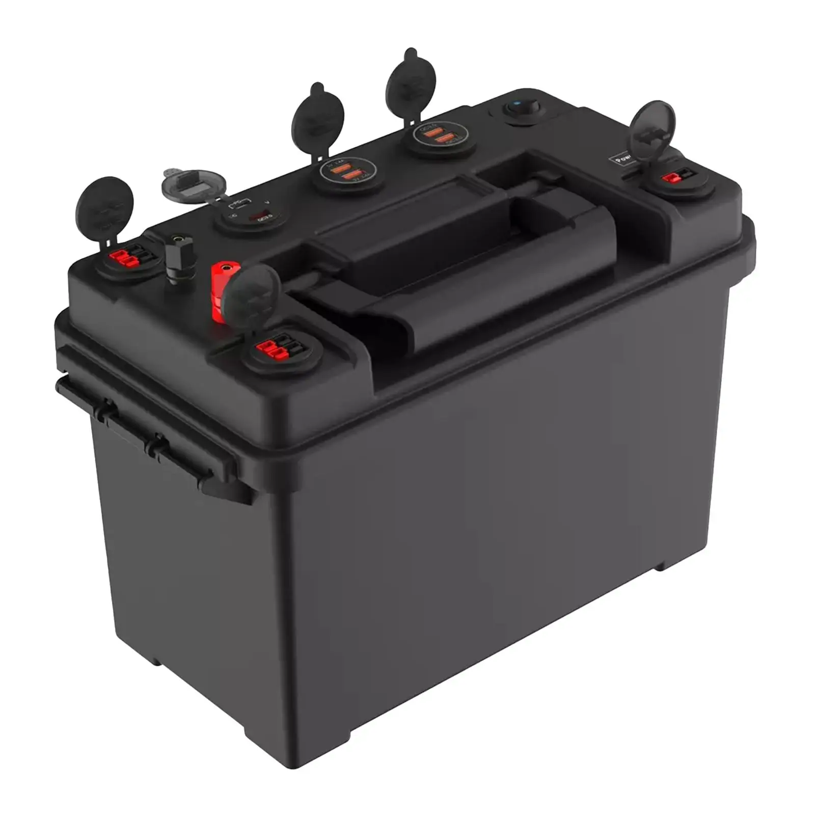 Outdoor Battery Box Plug Input/Output with Handle USB Fast Charging Portable Power Supply for SUV Boat Travel Picnic Car
Outdoor Battery Box Plug Input/Output with Handle USB Fast Charging Portable Power Supply for SUV Boat Travel Picnic Car