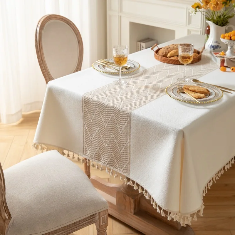 High-end Dining Tablecloth Simple Modern Cotton Linen Fabric Tablecloth Cloth Rectangular Cover Cloth Tassel Tablecloth
High-end Dining Tablecloth Simple Modern Cotton Linen Fabric Tablecloth Cloth Rectangular Cover Cloth Tassel Tablecloth