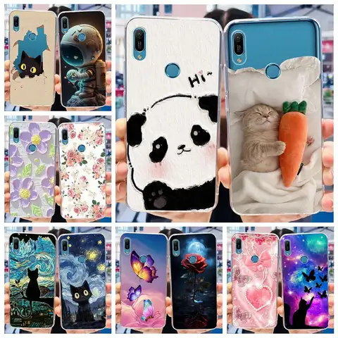 Funda de silicona transparente para teléfono Huawei, carcasa blanda pintada a la moda para Y6 2019, Y6 Prime 2019, Y6s 2019, Y6 Pro 2019
