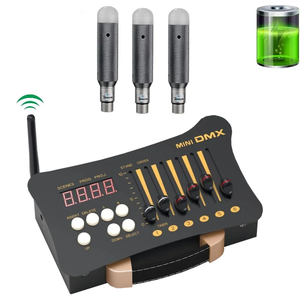 1PCS DMX512 Controller with 3pcs Charging Receiver DJ Party Stage Light Controller for Disco KTV Karaoke Lighting Control System
1PCS DMX512 Controller with 3pcs Charging Receiver DJ Party Stage Light Controller for Disco KTV Karaoke Lighting Control System