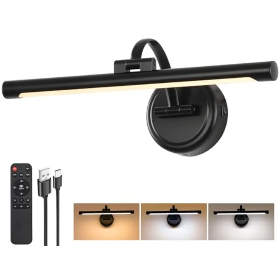 Rechargeable Picture Light for Wall Cordless Art Lights Battery Operated Dimmable Wall Light with Remote and Timer 3 Color Mode
Rechargeable Picture Light for Wall Cordless Art Lights Battery Operated Dimmable Wall Light with Remote and Timer 3 Color Mode