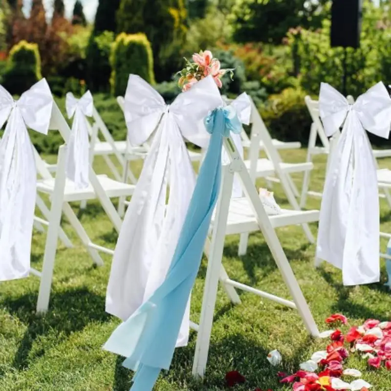 1pc Extra Large Wedding Pew Bows Satin Ribbon With Elegant Long Tails For Aisle Decoration Decor
1pc Extra Large Wedding Pew Bows Satin Ribbon With Elegant Long Tails For Aisle Decoration Decor
