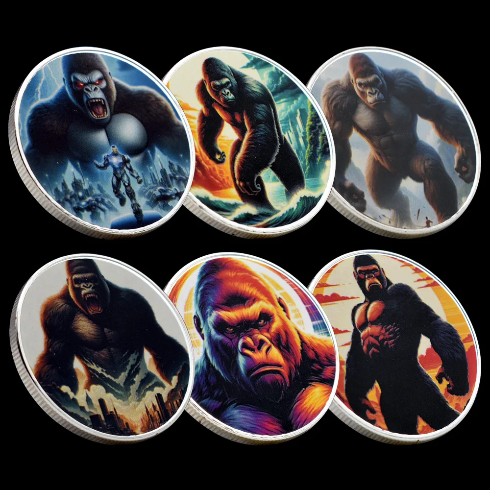 King Kong Silver Plated Coin with Plastic Case Rare Animal Commemorative Medal Children's Toy Collection Gifts
King Kong Silver Plated Coin with Plastic Case Rare Animal Commemorative Medal Children's Toy Collection Gifts