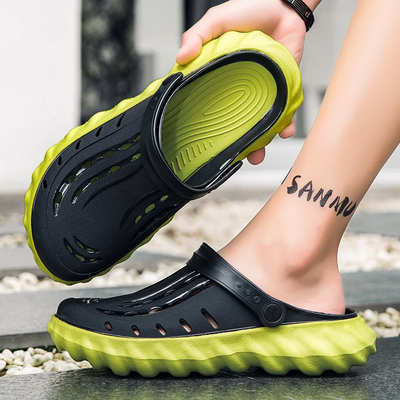 ClaWave Men Wave Chunky Platform EVA Clog Transparent Jelly Mule Sandal Adjustable Heel Strap Waterproof Beach Driving Hole Shoe
ClaWave Men Wave Chunky Platform EVA Clog Transparent Jelly Mule Sandal Adjustable Heel Strap Waterproof Beach Driving Hole Shoe