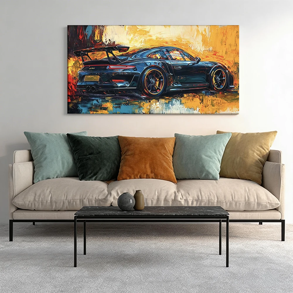 2D flat printing 1pcStylish Black Sports Car Painting Large-sized canvas painting, for corridor and bedroom decoration
2D flat printing 1pcStylish Black Sports Car Painting Large-sized canvas painting, for corridor and bedroom decoration