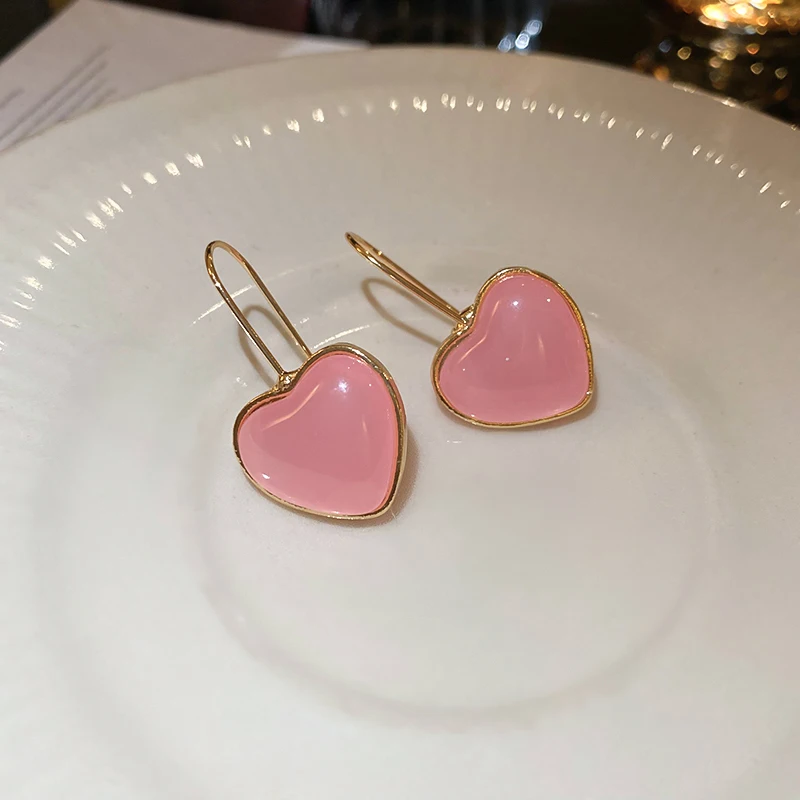 Pink Heart Earrings For Women Girl 2024 Eardrop Heart-Shaped Peach Blossom Earrings French Style Party Gift
Pink Heart Earrings For Women Girl 2024 Eardrop Heart-Shaped Peach Blossom Earrings French Style Party Gift