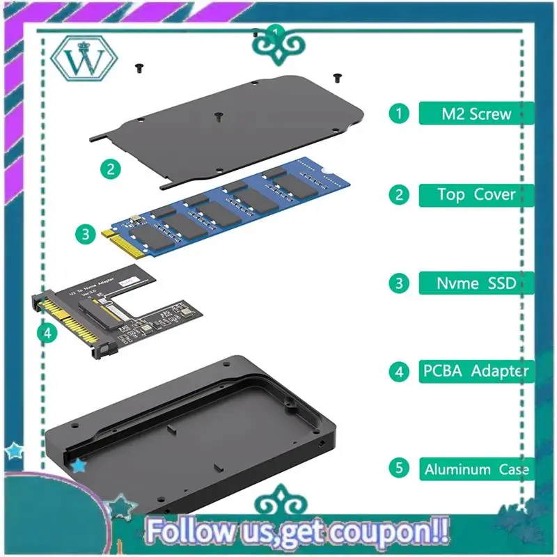 Модернизированный адаптер Nvme SSD M.2 (NGFF) SSD Tou.2 (SFF-8639) 2,5-дюймовый SSD-адаптер Convert M.2 Nvme SSD Tou.2 Not Forsata
Модернизированный адаптер Nvme SSD M.2 (NGFF) SSD Tou.2 (SFF-8639) 2,5-дюймовый SSD-адаптер Convert M.2 Nvme SSD Tou.2 Not Forsata