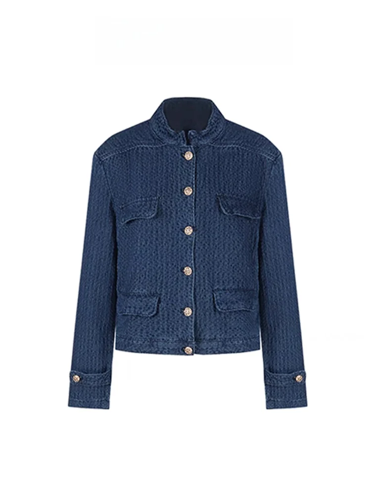 Синий джинсовый шикарный женский топ Jaet, осень 2024, новый высококачественный сенсорный супер красивый топ ранней осени небольшого размера
Синий джинсовый шикарный женский топ Jaet, осень 2024, новый высококачественный сенсорный супер красивый топ ранней осени небольшого размера