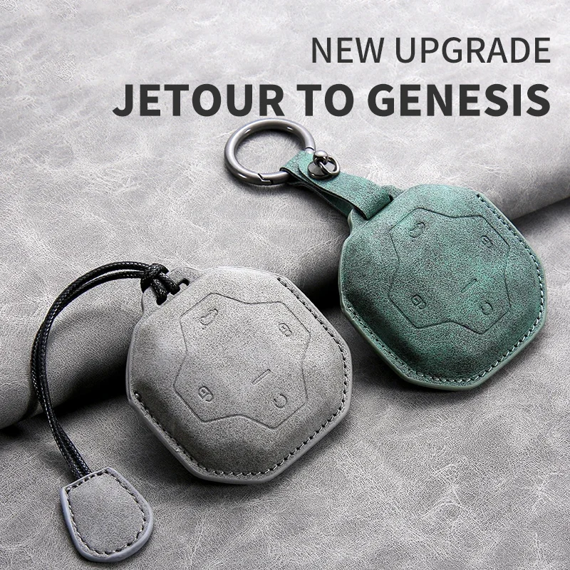 Leather Car Remote Key Case Cover for Chery Jetour To Genesis Traveller T2 X70 X90 X95 Plus 2021 2022 DASHING X-1 Plus DTC L9
Leather Car Remote Key Case Cover for Chery Jetour To Genesis Traveller T2 X70 X90 X95 Plus 2021 2022 DASHING X-1 Plus DTC L9