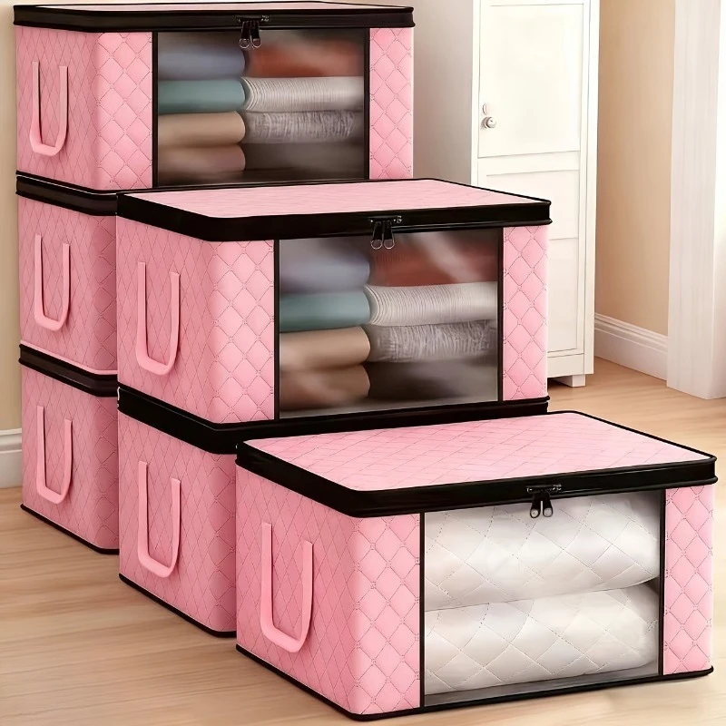 6 Pack Oversized Foldable Organizer with Window Opening Visual Folding Clothes Organizers with Zipper and Lid Reinforced Handle
6 Pack Oversized Foldable Organizer with Window Opening Visual Folding Clothes Organizers with Zipper and Lid Reinforced Handle