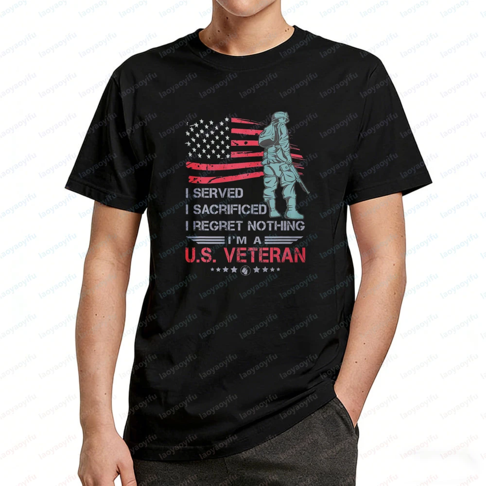 Veterans Day Cotton Tops Veteran Fan T-Shirt I Regret Nothing Print Military Lover Tee Vintage Classic Trend Camisetas for Men
Veterans Day Cotton Tops Veteran Fan T-Shirt I Regret Nothing Print Military Lover Tee Vintage Classic Trend Camisetas for Men