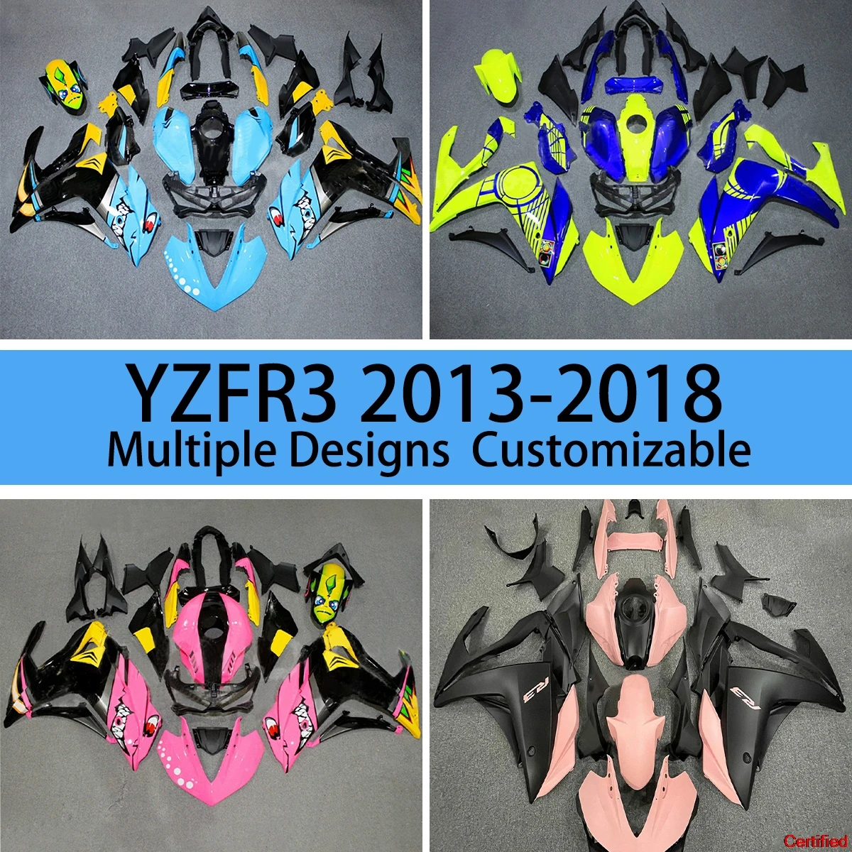 For YAMAHA YZF R3 2015-2018 Dirt Bike Fairing Kit YZFR3 13-18 Fairings Injection Motorcycle
For YAMAHA YZF R3 2015-2018 Dirt Bike Fairing Kit YZFR3 13-18 Fairings Injection Motorcycle
