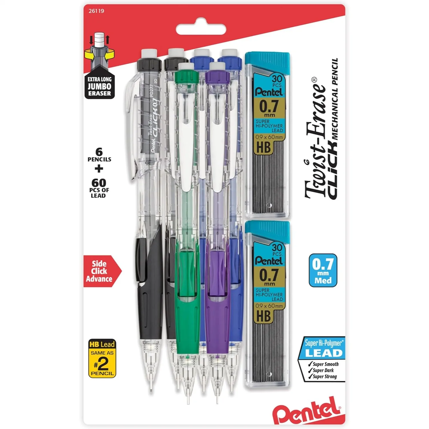0.7mm Mechanical Pencil Set with 6 Pencils and 2 Lead Refills for Smooth Writing and Drawing
0.7mm Mechanical Pencil Set with 6 Pencils and 2 Lead Refills for Smooth Writing and Drawing