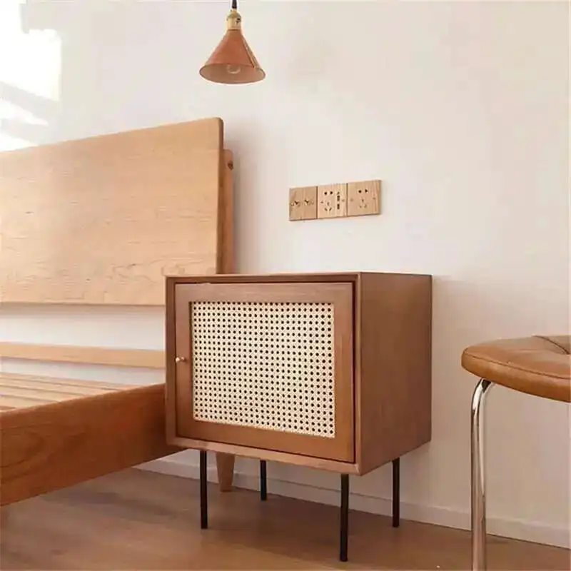 Simple Modern Solid Wood Nightstand Nordic Rattan Creative Japanese Bedroom Storage Cabinet Mesa De Noche Bedroom Furniture WKNS
Simple Modern Solid Wood Nightstand Nordic Rattan Creative Japanese Bedroom Storage Cabinet Mesa De Noche Bedroom Furniture WKNS
