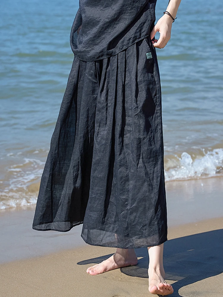 Women Casual Wide Leg Pants New Arrival 2025 Summer Vintage Style Solid Color Linen Loose Female Calf-length Pants M1271
Women Casual Wide Leg Pants New Arrival 2025 Summer Vintage Style Solid Color Linen Loose Female Calf-length Pants M1271
