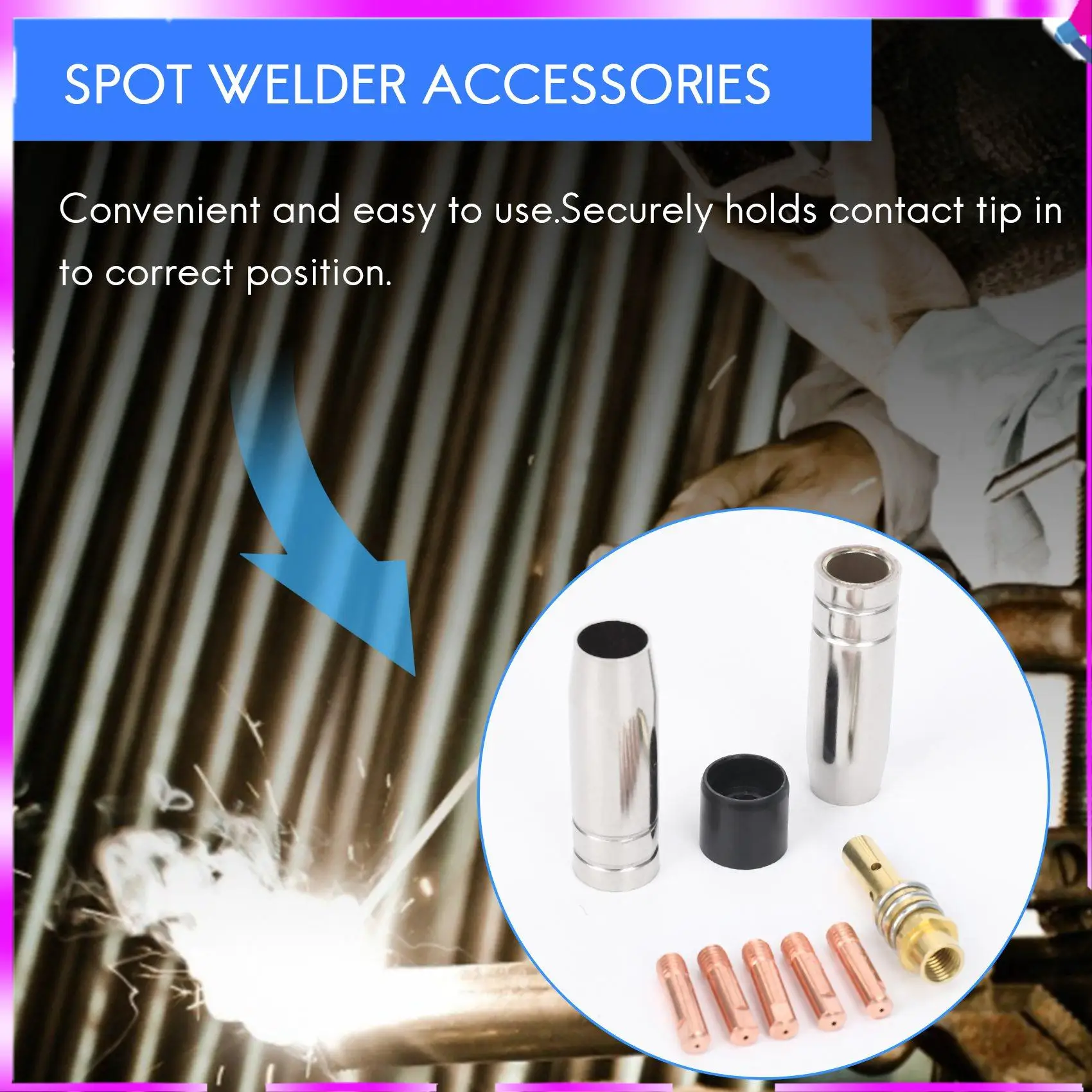 N96R 9 шт./компл. 15Ak Mig/контактные наконечники сварочного сопла 0,8X25 мм M6 набор держателей газового разъема Ad068+ 
N96R 9 шт./компл. 15Ak Mig/контактные наконечники сварочного сопла 0,8X25 мм M6 набор держателей газового разъема Ad068+