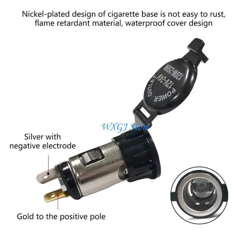 37JE Replacement Power Outlet with Waterproof Cover 12V-24V Cigarette Adapter
37JE Replacement Power Outlet with Waterproof Cover 12V-24V Cigarette Adapter