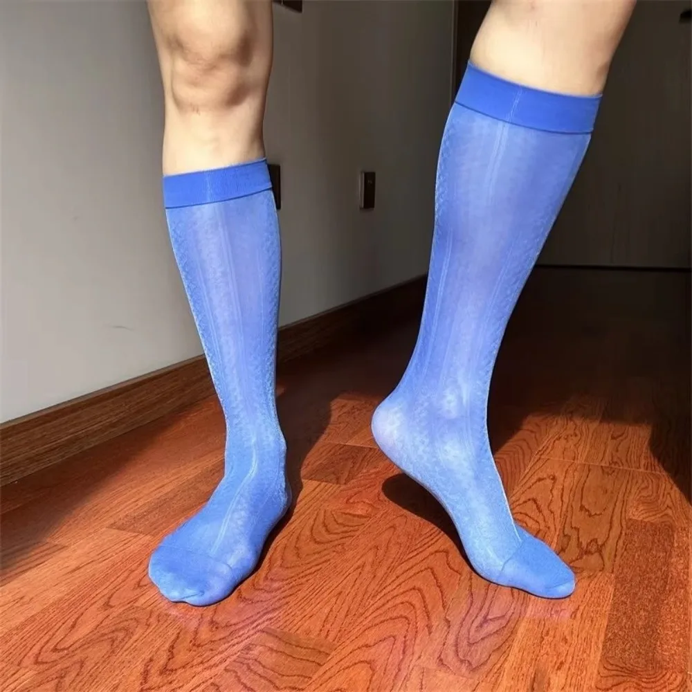 Durable Strip Men's Ultra-Thin Socks Transparent Nylon Below Knee Calf Stockings Ultra-thin Breathable Dress Socks Summer
Durable Strip Men's Ultra-Thin Socks Transparent Nylon Below Knee Calf Stockings Ultra-thin Breathable Dress Socks Summer