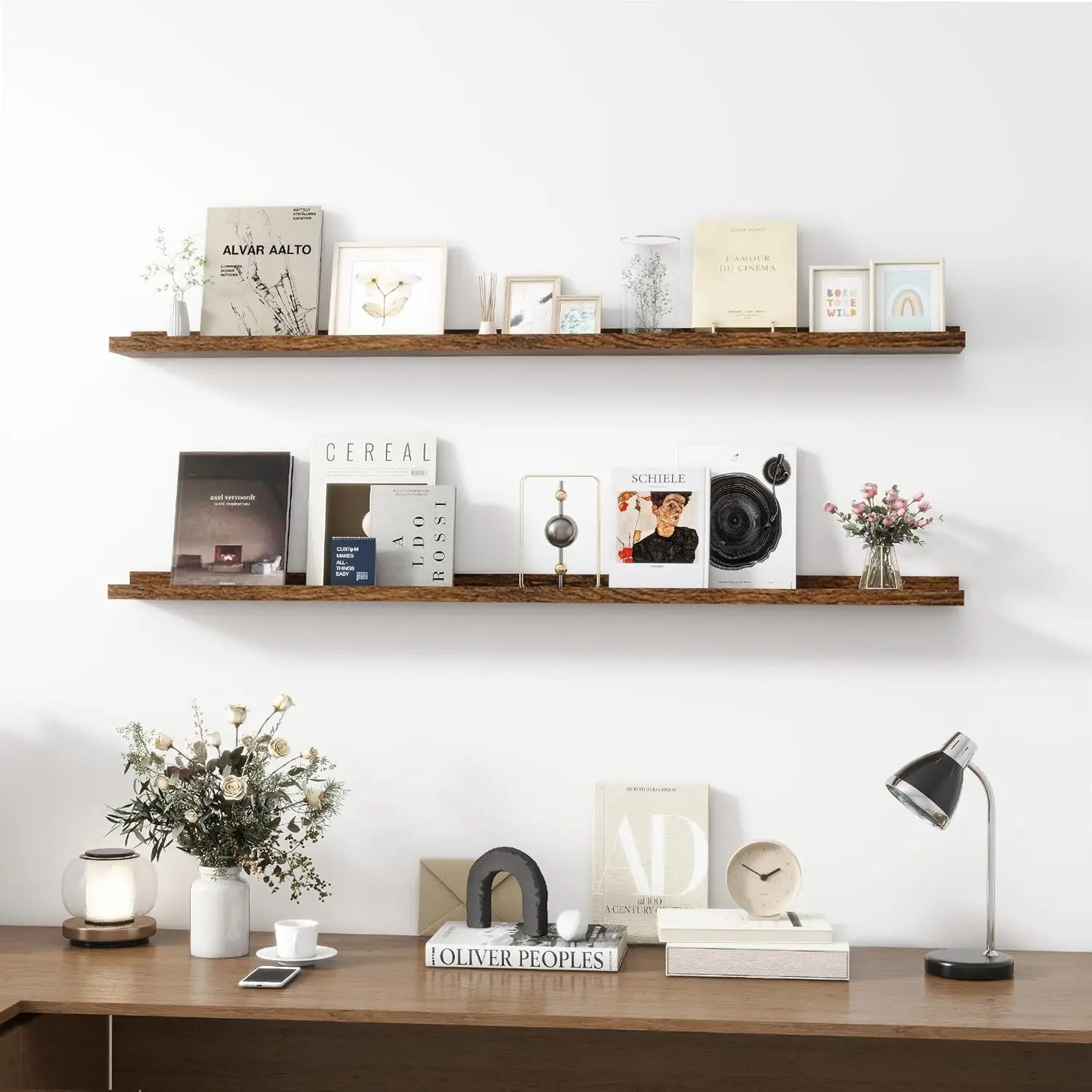 Picture Ledge Shelf, Wood Long Floating Shelves For Wall, Set Of 2, 56 Inch Picture Ledge Shelves, Photo Ledge Nursery Book
Picture Ledge Shelf, Wood Long Floating Shelves For Wall, Set Of 2, 56 Inch Picture Ledge Shelves, Photo Ledge Nursery Book