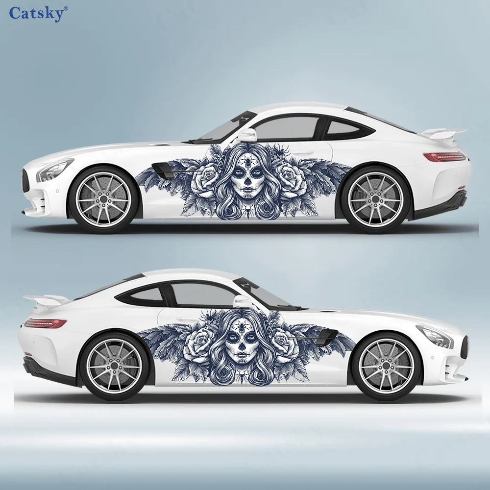 Tattoo Beauty Skull Rose Car Vinyl Wraps Decal Self-adhesive PVC Sticker Suitable for Trucks SUV Decor Auto Accessories Gift
Tattoo Beauty Skull Rose Car Vinyl Wraps Decal Self-adhesive PVC Sticker Suitable for Trucks SUV Decor Auto Accessories Gift