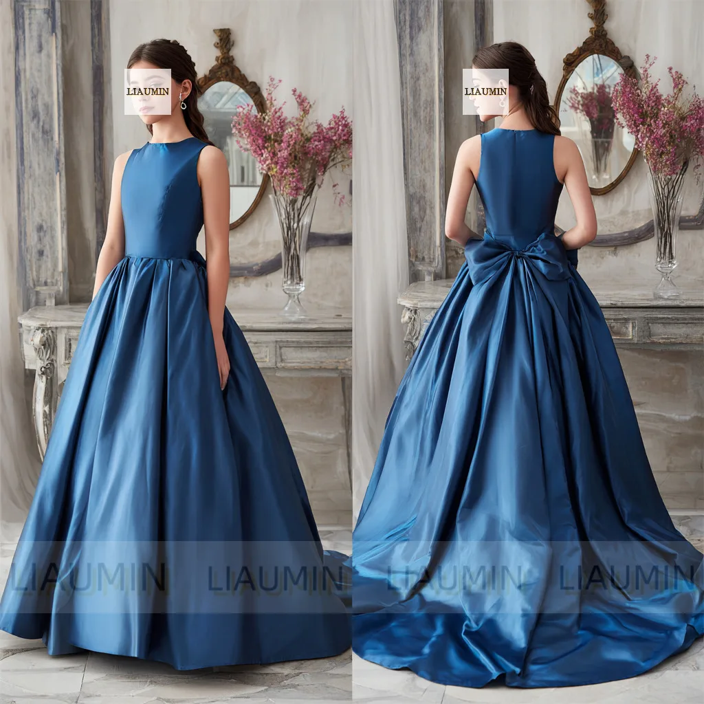 Flower Girl Dresses Blue Satin For Wedding Formal Princess First Communion Gown Pageant Kids Skirt Customized W1.1.136
Flower Girl Dresses Blue Satin For Wedding Formal Princess First Communion Gown Pageant Kids Skirt Customized W1.1.136