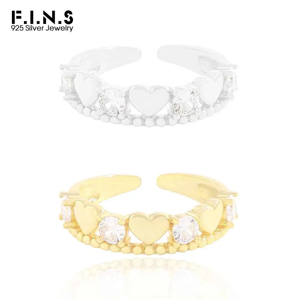 F.I.N.S INS Fashion Design S925 Sterling Silver Cubic Zirconia Open Ring Heart-Shaped Hollow Adjustable Finger Fine Jewelry Gift
F.I.N.S INS Fashion Design S925 Sterling Silver Cubic Zirconia Open Ring Heart-Shaped Hollow Adjustable Finger Fine Jewelry Gift