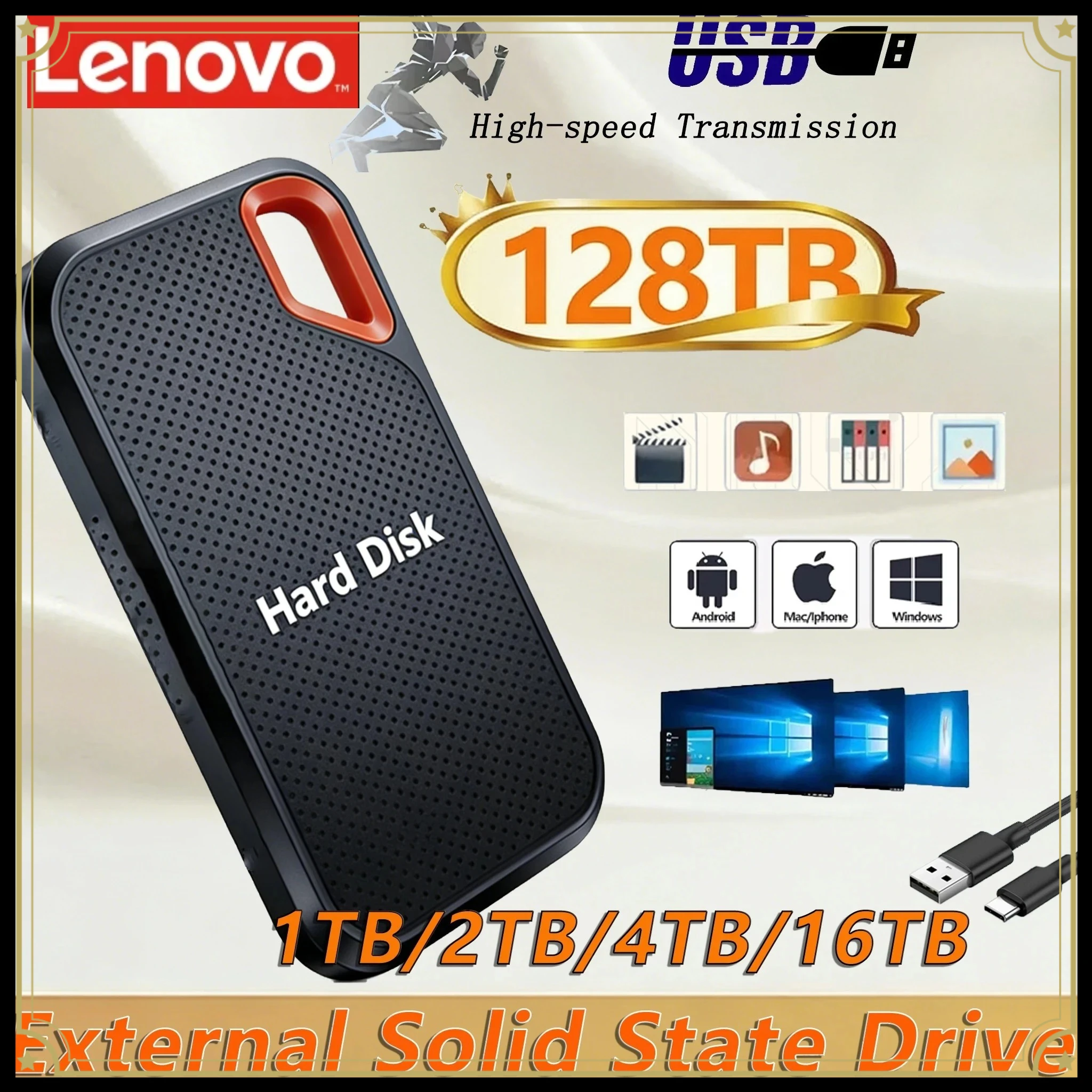 Внешний жесткий диск Lenovo HDD/SSD для ноутбуков, PS5, Mobile E60, 1 ТБ, 2 ТБ, 256 ТБ, USB 3.1
Внешний жесткий диск Lenovo HDD/SSD для ноутбуков, PS5, Mobile E60, 1 ТБ, 2 ТБ, 256 ТБ, USB 3.1