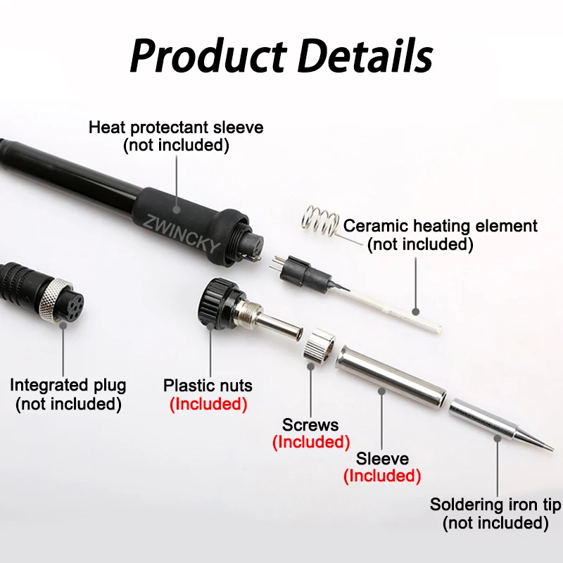 Socket nut electric Wood Head Soldering Station Iron Handle Accessories For 852D 936 937D 898D 907/ESD Iron Head Cannula Iron
Socket nut electric Wood Head Soldering Station Iron Handle Accessories For 852D 936 937D 898D 907/ESD Iron Head Cannula Iron