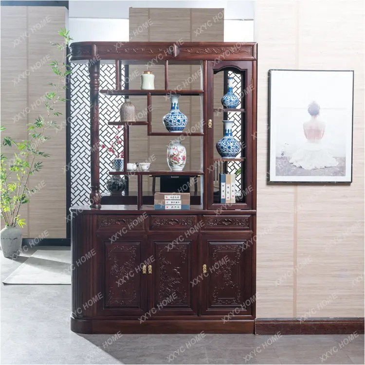 New Chinese entrance cabinet shoe cabinet integrated solid wood multi-functional partition wine cabinet
New Chinese entrance cabinet shoe cabinet integrated solid wood multi-functional partition wine cabinet