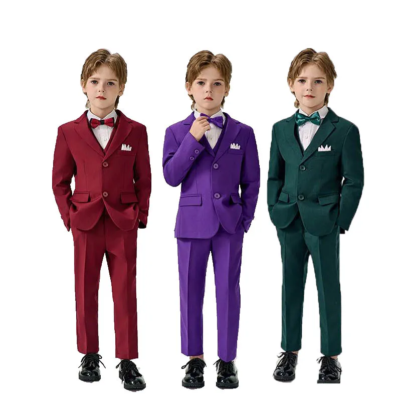 Prince Boys 4Pieces/Set Jakcet Vest Pants Bowtie Party Dress Children Wedding Photograph Suit Kids Ceremony Birthday Costume
Prince Boys 4Pieces/Set Jakcet Vest Pants Bowtie Party Dress Children Wedding Photograph Suit Kids Ceremony Birthday Costume