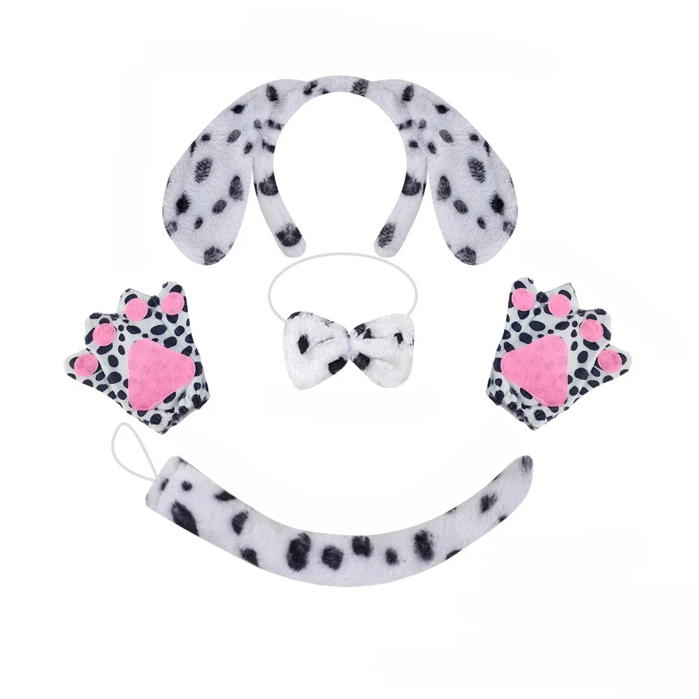 Dog Ears and Tail Set Animal Headband Nose Tail Bow Tie Cosplay Party Halloween Costume Accessoies
Dog Ears and Tail Set Animal Headband Nose Tail Bow Tie Cosplay Party Halloween Costume Accessoies