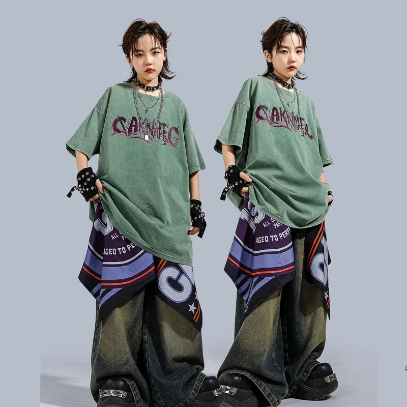 Комплекты детской уличной одежды: футболка оверсайз в стиле хип-хоп, камуфляжные джоггеры, джинсы и шорты для девочек, одежда для уличных танцев, костюмы для джаза в стиле K-pop
Комплекты детской уличной одежды: футболка оверсайз в стиле хип-хоп, камуфляжные джоггеры, джинсы и шорты для девочек, одежда для уличных танцев, костюмы для джаза в стиле K-pop