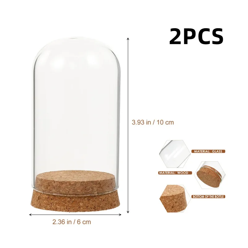 2Pcs 6*10cm Transparent Premium Glass Display Cover Storage Jar Container for Eternal Flower Christmas Ornament New
2Pcs 6*10cm Transparent Premium Glass Display Cover Storage Jar Container for Eternal Flower Christmas Ornament New