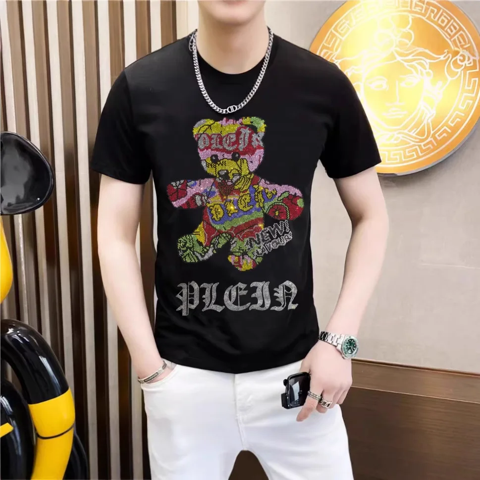 2025 Short Sleeve T Shirts Men Brand Cartoon Pattern Rhinestones Clothing O Neck Slim Tshirts Fashion Man Streetwear Ropa Hombre
2025 Short Sleeve T Shirts Men Brand Cartoon Pattern Rhinestones Clothing O Neck Slim Tshirts Fashion Man Streetwear Ropa Hombre